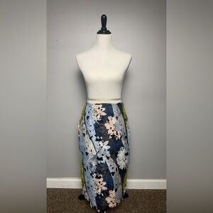 Bar III Multicolor Floral Lace Pencil Skirt